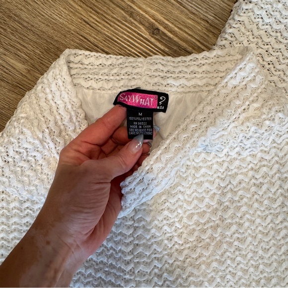 Say What? Knit Sheer Pants Y2K MEDIUM - Picture 5 of 7